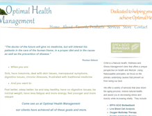 Tablet Screenshot of optimalhealthmanagement.net